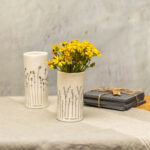 East Of India Organic Porcelain Shape Vase In Gift Box - Assorted 3