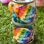 Easter Crayons In Paint Jar
