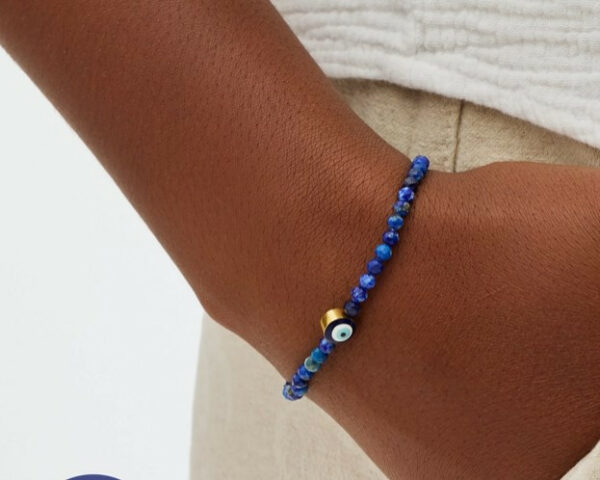 Evil Eye Protection Bracelet – Lapis Lazuli (4mm) 1