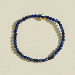 Evil Eye Protection Bracelet – Lapis Lazuli (4mm)