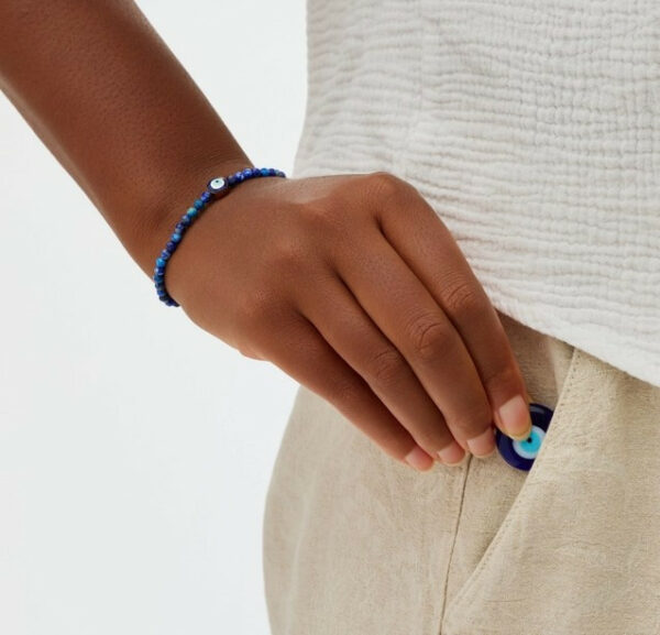 Evil Eye Protection Bracelet – Lapis Lazuli (4mm) 3