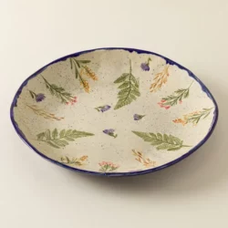 Garden Blooms Pressed Flower Platter