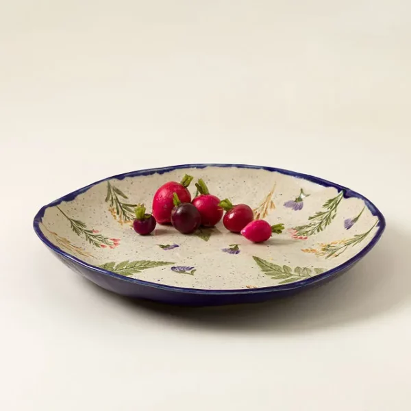 Garden Blooms Pressed Flower Platter2