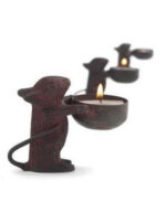 Garden Mouse Tealight Holder With Copper Patina Finish 2