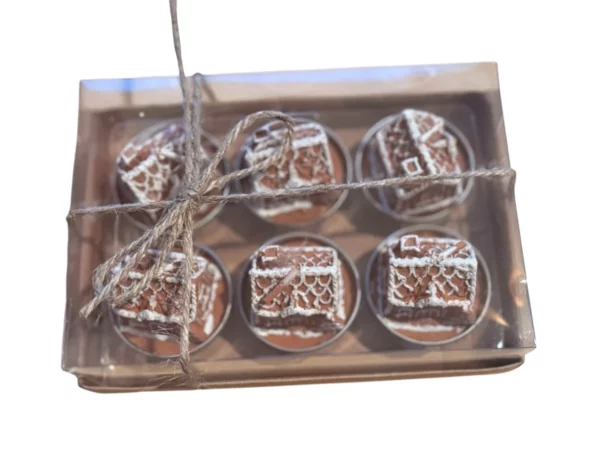 Gingerbread Tealight Candles, Set Of 6 3