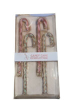 Glass Candy Cane Cocktail Stir Sticks, Set Of 4 1