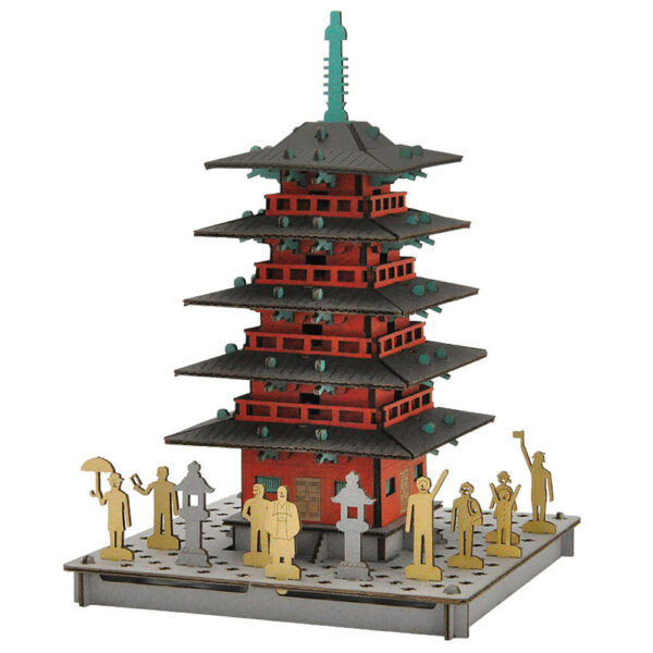 Hacomo Paper Craft - Red Pagoda 1