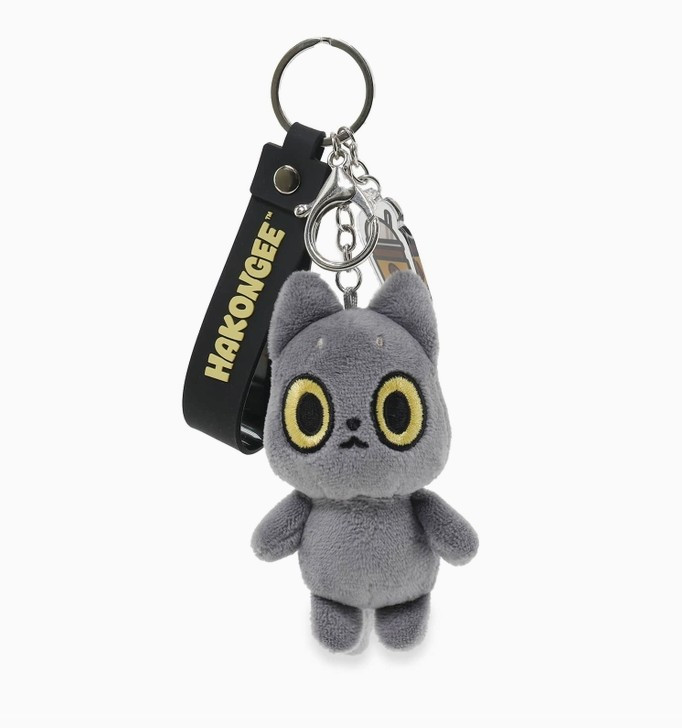 Hakongee (angry Cat) Mini Plush Charm Standing W Coffee