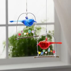 Handblown Glass Bird Suncatcher
