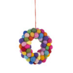 Handmade Felt Ball Mini Wreath