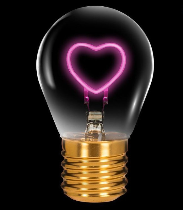 Heart Neon Led Lightbulb Lamp Heart Neon Led Lightbulb Lamp