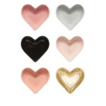 Heart Pinch Bowls, Set Of 6