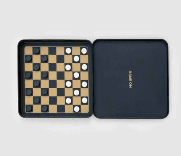Iron & Glory Game On Travel Checkers Tin 1
