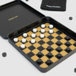 Iron & Glory Game On Travel Checkers Tin