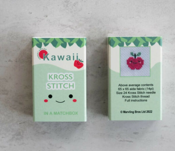 Kawaii Apple Mini Cross Stitch Matchbox 5