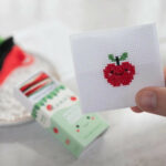 Kawaii Apple Mini Cross Stitch Matchbox