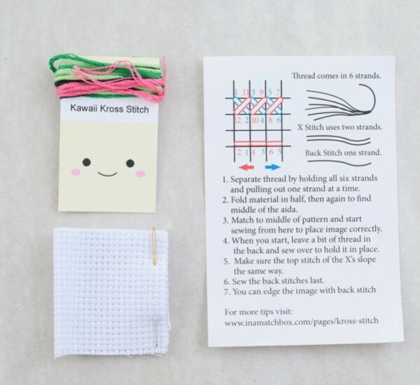 Kawaii Cactus Cross Stitch Matchbox 3