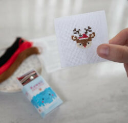 Kawaii Christmas Deer Cross Stitch Matchbox