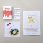 Kawaii Christmas Star Mini Cross Stitch Matchbox 1