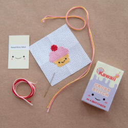 Kawaii Cupcake Mini Cross Stitch Matchbox