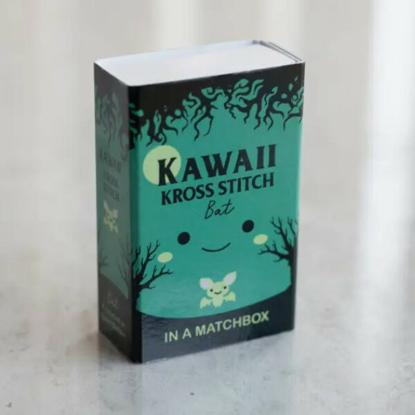 Kawaii Halloween Bat Cross Stitch Matchbox 2