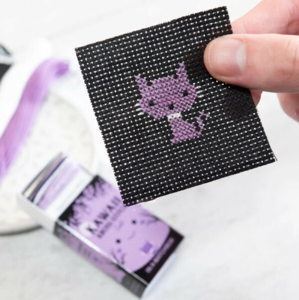 Kawaii Halloween Cat Cross Stitch Matchbox 1