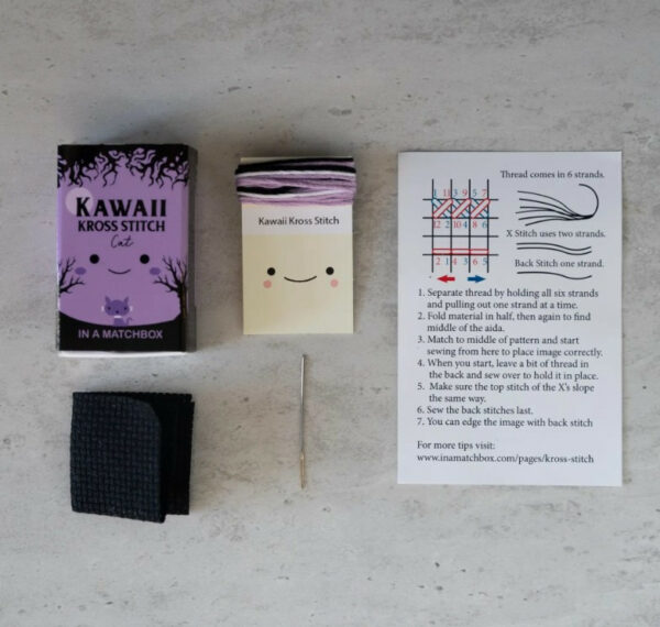 Kawaii Halloween Cat Cross Stitch Matchbox 2