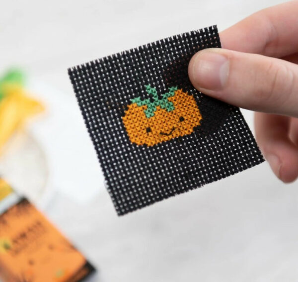 Kawaii Halloween Pumpkin Cross Stitch Matchbox 1