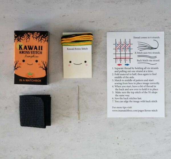 Kawaii Halloween Pumpkin Cross Stitch Matchbox 2