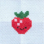 Kawaii Strawberry Mini Cross Stitch Matchbox 5