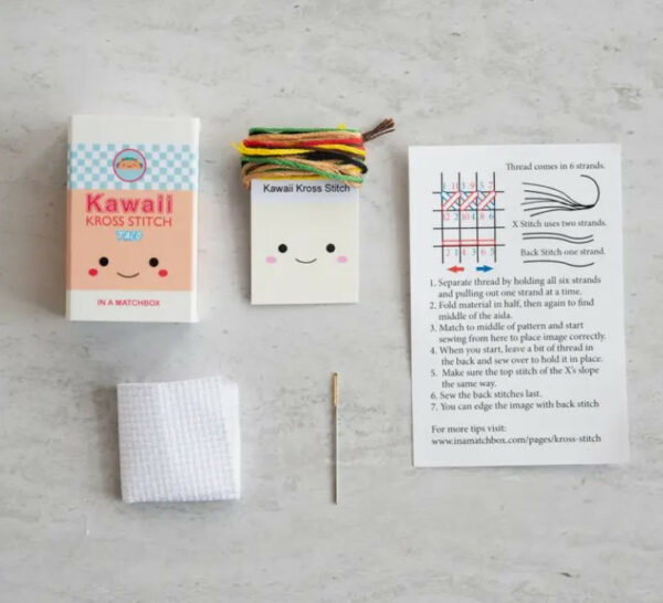 Kawaii Taco Mini Cross Stitch Matchbox 1
