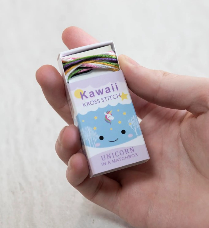 Kawaii Unicorn Cross Stitch Matchbox Kawaii Unicorn Cross Stitch Matchbox