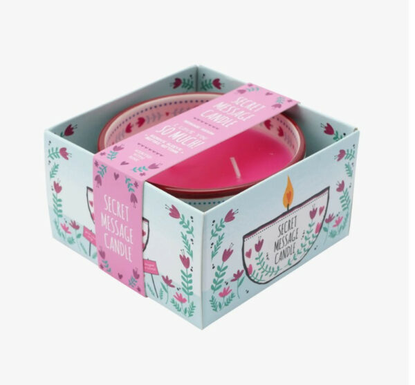 Live Happy I Love You Secret Message Candle 3