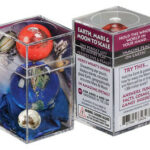 Marble Set - Earth, Mars & Moon To Scale