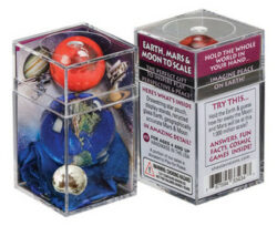 Marble Set - Earth, Mars & Moon To Scale