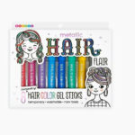 Metallic Hair Color Gel Sticks, Set Of 8