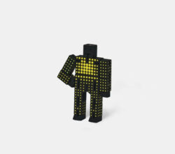 Micro Cubebot - Black With Yellow Dot