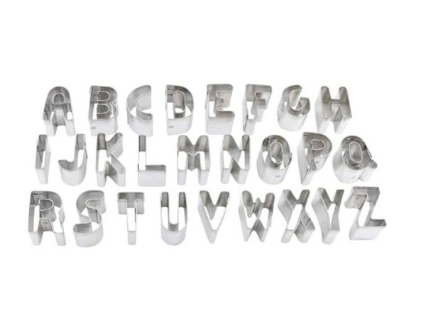 Mini Alphabet Cookie Cutters, 26 Pc Set 1