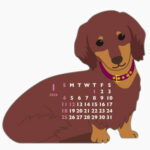 Mini Dachshund Die Cut Calendar - 2026 1