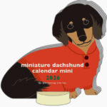Mini Dachshund Die Cut Calendar - 2026