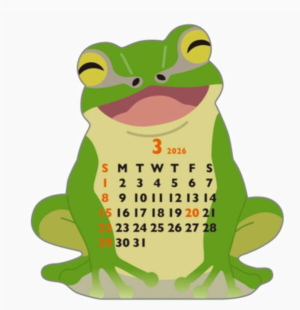 Mini Die-cut Frog Calendar - 2026 3