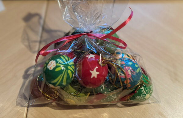 Mini Paper Mache Ball Ornaments, Set Of 12 3