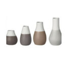 Mini Porcelain Vases - Browns, Set Of 4 1