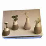 Mini Porcelain Vases - Browns, Set Of 4