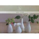 Mini White Porcelain Vases, Set Of 4
