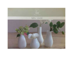 Mini White Porcelain Vases, Set Of 4