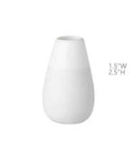 Mini White Porcelain Vases, Set Of 4 3