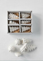 Mini White Stoneware Trees, Boxed Set Of 6 1