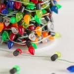 Miniature Spool Of Acrylic Light Bulb Garland