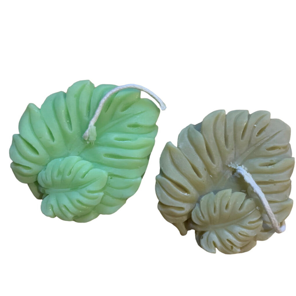 Monstera Leaf Candle, Set Of 2